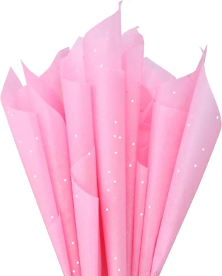 Glitter Pink Tissue Paper for Valentines Day, 20 X 14 Inches, 120 Sheets, for Gi - Image 1 of 4