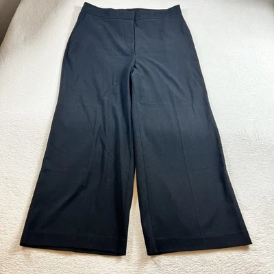 Галогенные женские брюки брюки брюки 16 черные эластичная смесь широкие штанины нарядное событие классика - Изображение 1 из 4