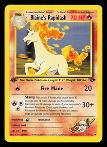 Carta Pokémon Desafío Gimnasio Blaine's Rapidash 33/132 1ª Edición - Imagen 1 de 2