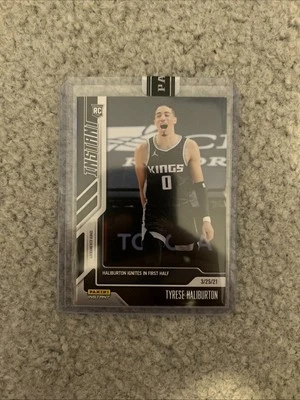 2020-21 Panini Instant Tyrese Haliburton 1/1 Black RC Rookie Card No. 120 One of - Image 1 of 4