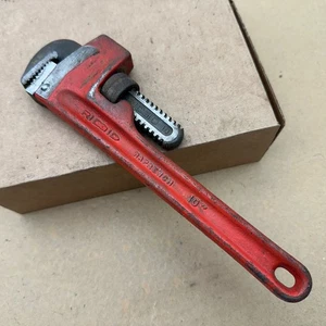 Vintage Ridgid Made In USA 10" Adjustable Pipe Wrench Raprench Ridge Tool GUC - Picture 1 of 11