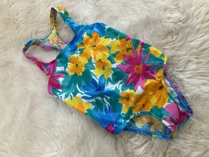 Vintage SANDCASTLE Swimsuit Bathing Suit Kids TROPICAL SIZE 6 Children - Picture 1 of 11