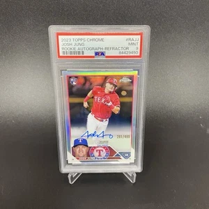 2023 Topps Chrome Josh Jung Auto RC Refractor SP #'d 281/499! PSA 9! - Imagen 1 de 3