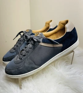 Magnanni Echo Lo II Talla 11 Azul Marino Cuero Gris Gamuza Tenis 23180 Lujo - Imagen 1 de 7