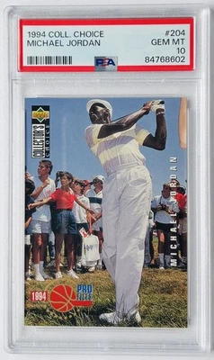 Golf Michael Jordan 1994 Upper Deck Collector's Choice #204 (PSA 10 GEMAS COMO NUEVO) Foto 1 de 2