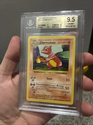 1999 POKEMON GAME BASE SET 24 CHARMELEON SHADOWLESS BGS 9.5 - Image 1 of 2