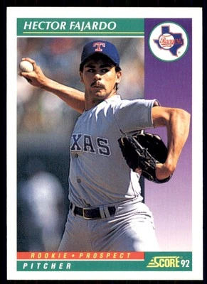 1992 Score Hector Fajardo RC Texas Rangers #842 - Image 1 of 2