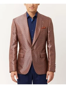 TALLIA Mens Dinner Brown Single Breasted, Blazer Jacket S - Picture 1 of 11