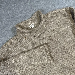 Dusty Road Sweater Mens Large Wool Knit Pullover Heavyweight Warm Made in Nepal - Picture 1 of 7