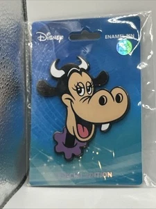 Prendedor de retrato de vaca Clarabelle auténtico rosa a la moda PALM Disney inédito - Imagen 1 de 4