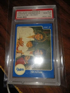 1987 Star GLOSSY #13 Future Fernando Valenzuela LA Dodgers PSA 10 GEM MT POP: 1 - Picture 1 of 1