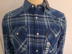 CAMICIA CASUAL LEVI'S UOMO NUOVA VESTIBILITÀ STANDARD STILE WESTERN TAGLIA L - Foto 1 di 22