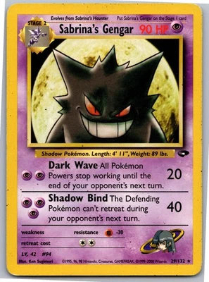 Sabrina's Gengar - Gym Challenge 029/132 - Rare - NM Pokémon TCG - Image 1 of 2