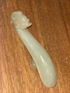 Antike chinesische Jade Drache Gürtel Haken Schnalle 19. Jahrhundert QING - Bild 1 von 14