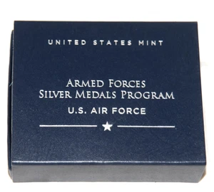 2022 Armed Forces Silver Medal US Air Force W/ Box COA 1 Oz Coin - Picture 1 of 3