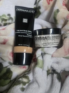 Dermablend Leg and Body Makeup Med Golden And Loose Setting Powder - Picture 1 of 6