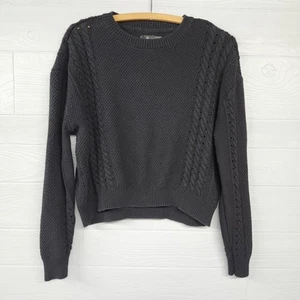 Volcom Black Knit Sweater Womens Size Medium - Picture 1 of 9
