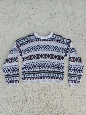 Suéter Pullover Cuello Redondo Tejido Suave Abuelo Estampado L De Colección New Era Para Hombre Foto 1 de 4
