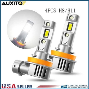 4x H11 Combo LED Headlight High Low Beam Fog Lights for Toyota Tacoma 2016-20 P - Picture 1 of 10