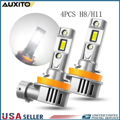 4x H11 Combo LED Headlight High Low Beam Fog Lights for Toyota Tacoma 2016-20 P - Image 1 of 4