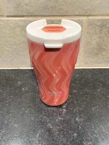 New 2024 Costa Coffee Reuse Stainless Steel 16oz Travel Waffle Cup Mug Pink - Picture 1 of 3