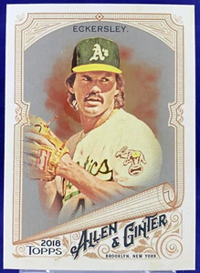 Topps Allen & Ginter 2018 DENNIS ECKERSLEY ATLETICA HOT BOX LUCIDO Parallelo - Foto 1 di 2
