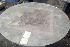 Quartz Agate Table ,Agate Coffee Table Top, Agate Round Table, White Agate table - Picture 1 of 4