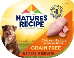 Nature's Recipe Grain Free Chicken Recipe in Savory Broth Wet Dog Food 2.75 12pk - Picture 1 of 1