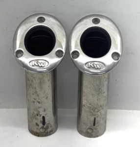 Key West OEM Rod Holder Pair Stainless 30 degree Flush Mount 7" - Foto 1 di 8