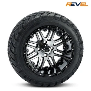 14" Megastar Wheels Mounted on 23x10R14 Tires, Single Golf Cart Wheel & Tire - Picture 1 of 2