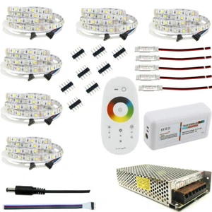 LED Strip 5m 10m 20m 25m 30m 12V RGBW RGBWW Set Waterproof 5050 Flexible stripe - Picture 1 of 11