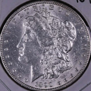 1890 Morgan Silver Dollar, Mint State Uncirculated Coin, Store #DR0336 - Picture 1 of 2