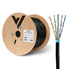 Voltive Cat6 Shielded Riser (Cmr) Ethernet Cable - Ftp, Ofc, 1000Ft, Black