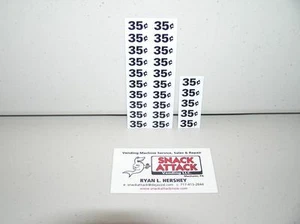 (25) SNACK VENDING MACHINE 35 / 30 CENTS PRICE LABELS / Free Ship! - Picture 1 of 2