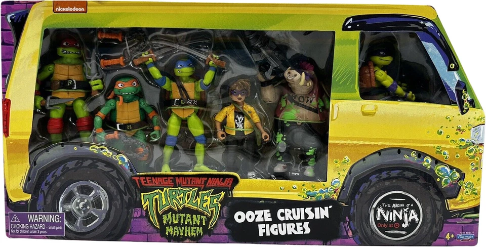 Playmates Toys TMNT: Mutant Mayhem Ooze Cruisin' Action Figure - Set of 6 (83477)