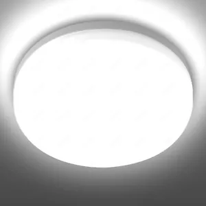 LED Ceiling Light Bathroom Bathroom Lamp Flat IP44 Bedroom Kitchen Hallway Round - Picture 1 of 36