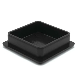 Tube Caps fit 1 3/4" 11 ga square tube ABS Black Plastic sold in lots of 4 each - Bild 1 von 2