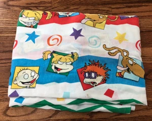 RUGRATS Vintage Twin Flat Bed Sheet 68" x 92" Nickelodeon Kids Children Material - Picture 1 of 4