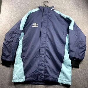 Chaqueta cortavientos Umbro para hombre talla XL azul manga larga cremallera completa entrenamiento deportes - Imagen 1 de 11