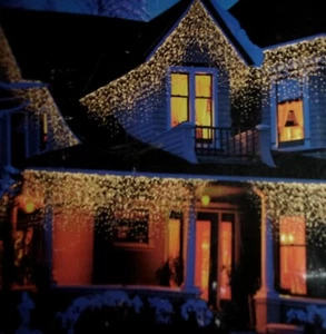 700 ICICLE LICHTERKETTE 7 Stück 100 Glühbirnen + Befestigungsstreifen Weihnachtsdekor - Bild 1 von 7