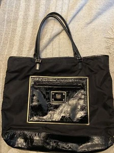 Anya Hindmarch Black  Bag Nylon & Patent Leather trim  Shopper Shoulder bag - Picture 1 of 8