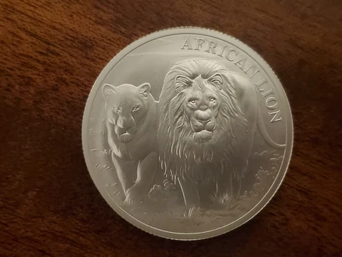 2016 Republic of Congo AFRICAN LION 1 oz .999 Silver Round CoinRepublique Du Cover