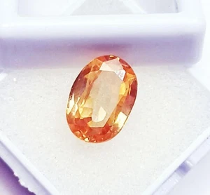 Ovale Form natürlicher Padparadscha Saphir loser Edelstein 8,05 ct zertifiziert - Bild 1 von 7
