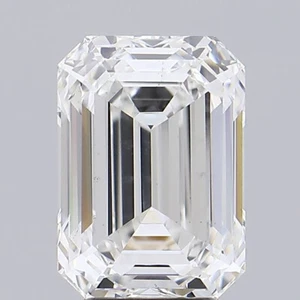 5CT F VS1 Emerald Cut Diamond Engagement Ring - Picture 1 of 2
