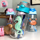 480ml Kids Water Bottles with Straws Children Sports Bottle Drinkware BPA FREE 