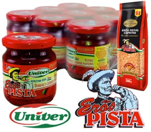 9 Gläser Erös Pista Scharf + Izsáki Erős Pistás csipetke 200g, Univer - Bild 1 von 1