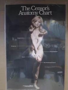 CHART ANATOMIA CENSORE VINTAGE Hot Girl Modello 1971 Auto Garage Inv#G7540 - Foto 1 di 5