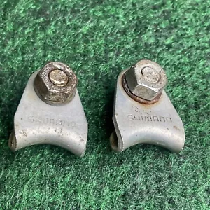 Vintage Shimano Brake Cable Hanger Set 2 Straddle Cantilever Yoke MTB Center - Picture 1 of 4