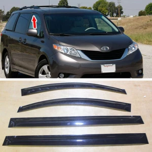 For Toyota Sienna 2011-2016 Window Visor Sun Rain Guard Weather Shield 4PCS - Picture 1 of 8