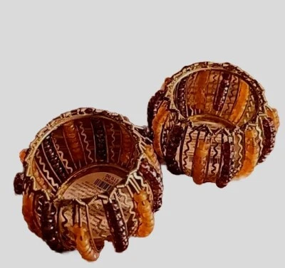 Portavelas Pier 1 con cuentas luz de té colores de otoño marrón tostado arándano naranja  Foto 1 de 3